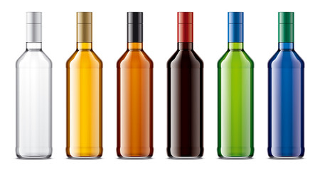 Glass bottles mockup. 