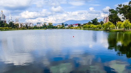 Nurigeli Lake in 6 May Park in Batumi, Georgia