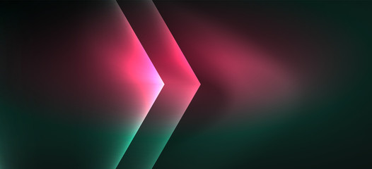 Shiny hexagon neon template. Futuristic digital technology concept. Vector abstract graphic design.