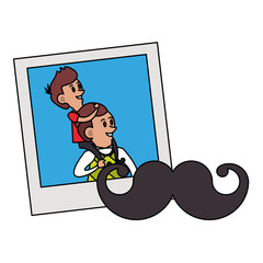 fathers day family celebration cartoon