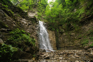 Rocky Waterfall Landscape