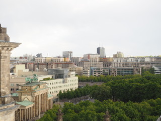 Fototapeta premium View panoramic from The Reichstag Dome of Berlin