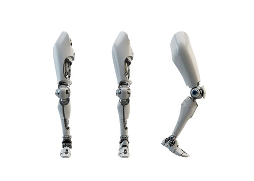 Replacement robotic leg part, 3d rendering