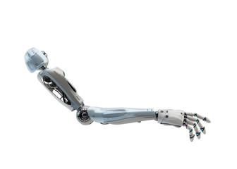 Prosthetic robotic arm, 3d rendering