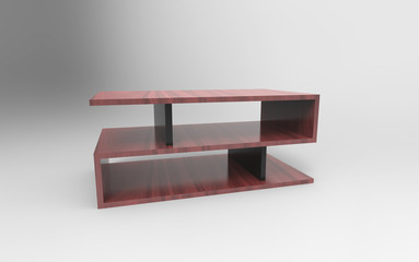 Modern side table 3D illustration 