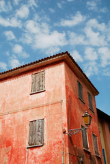 An historic building in the seaside town of Caorle in the Veneto region of Italy