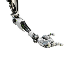 Prosthetic robotic arm, 3d rendering