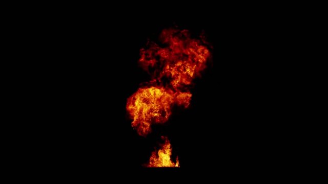 Big Explosion Multi Bomb High Smoke black png background 3D Rendering Animation VFX