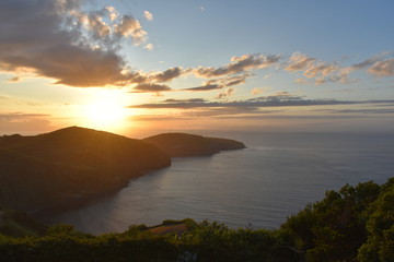 sunset in São Miguel, Azores (Miradouro de Santa Iria)