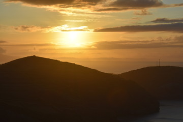 sunset in São Miguel, Azores (Miradouro de Santa Iria)