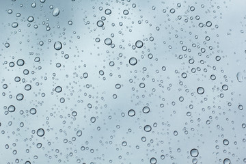 water drops on glass