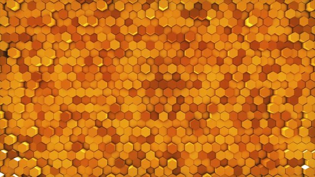 Gold Hexagon Geometric Surface Background