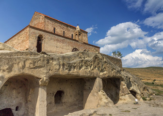 Ancient Rock-hewn town Uplistsikhe and Uplistsuli church . Georgia - 282712311