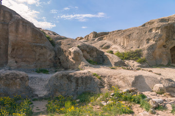 Panoramic view at Antique cave city Uplistsikhe - 282712365