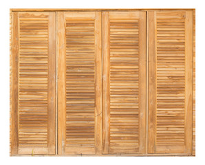 wooden doors isolated on white background