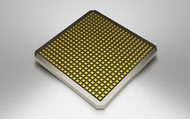 CPU Processor technology system 3d rendering - illustration image