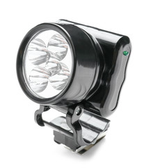 Naklejka premium Modern flashlight on white background