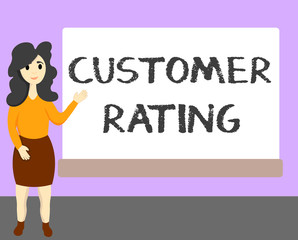 Word writing text Customer Rating. Business concept for Each point of the customers enhances the experience.