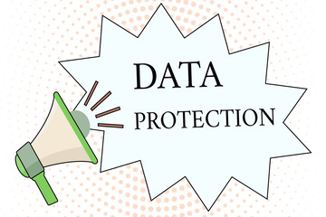 Word writing text Data Protection. Business concept for Protect IP addresses and personal data from harmful software.