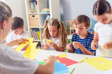 Fototapeta premium Creative kids. Creative Arts and Crafts Classes in After School Activities