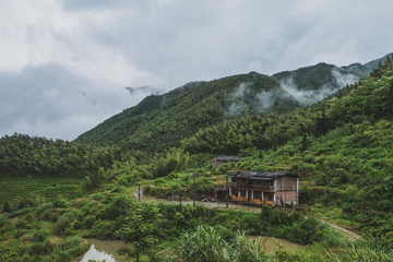 Fototapeta na wymiar House in Mingyue Mountain, Jiangxi, China