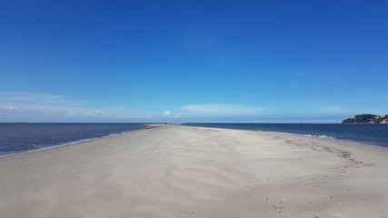 island of sand in the ocean brazil
