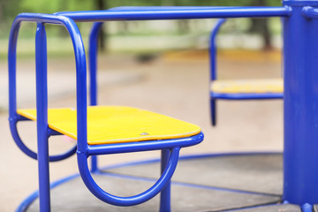 Carousel on playground in park