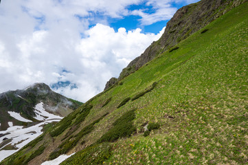 Naklejka premium View of Caucasian mountains