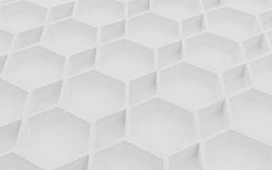 hexagon wall 3D rendering - illustration picture