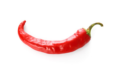Red chili pepper on white background