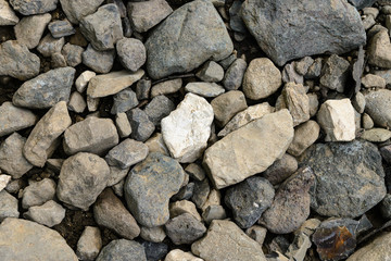 falling rocks from the mountain slope