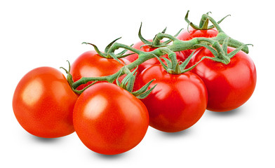 Cherry tomato isolated on white background with clipping path