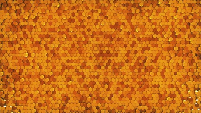 Gold Hexagon Geometric Surface Background