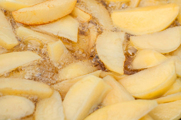 rustic potatoes,fried potatoes in oil. fast food. unhealthy food