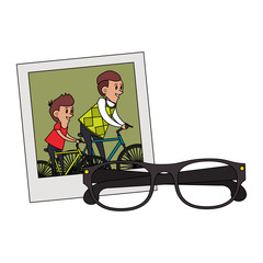 fathers day family celebration cartoon