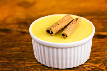 Curau, jimbelê or hominy is a typical delicacy of Brazilian cuisine. Ingredients Cream of green corn, milk, sugar and cinnamon powder or in shell. It is a typical dish of the June Festivals.