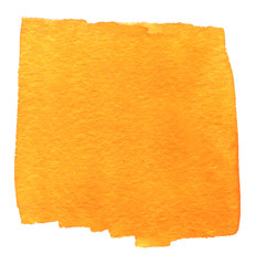 Watercolor abstract background brush stroke yellow gold color gradient. Hand drawn watercolour painting on white background clip art graphic elements for creative design and printable decor.