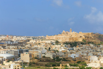 Fototapeta na wymiar Panoramic view of Rabat, Victoria, Gozo, Malta