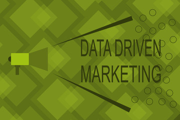 Writing note showing Data Driven Marketing. Business photo showcasing Strategy built on Insights Analysis from interactions.