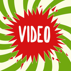 Handwriting text writing Video. Concept meaning recording reproducing or broadcasting of moving visual images.