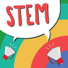 Text sign showing Stem. Conceptual photo Life Sciences Engineering in all aspect Continuous expanding technology.