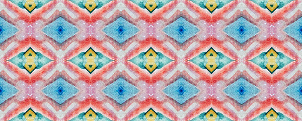 Ikat Seamless Pattern.