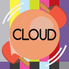 Word writing text Cloud. Business concept for visible mass of condensed watery vapour floating in atmosphere.