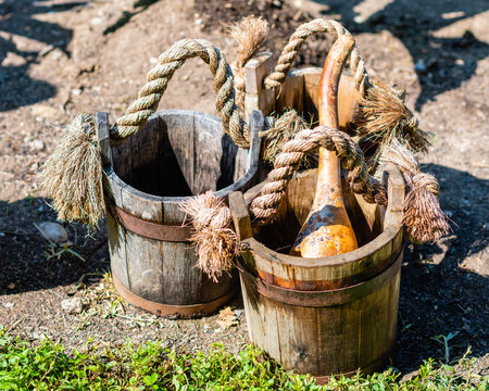 Colonial Era Buckets At Mt Vernon