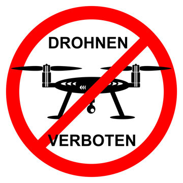 Verbotsschild Drohnen-Verbot