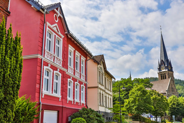 Obraz premium lennestadt-altenhundem town in germany