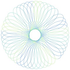 Spirograph element. Abstract shapes useful for certificate, diploma, official document, formal paper