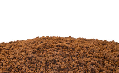 Closeup photo of instant coffee texture