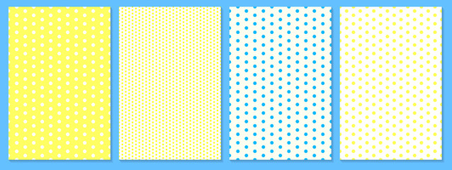 Polka dot pattern vector. Baby background.