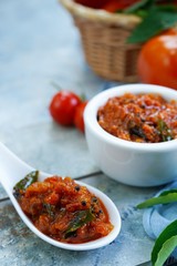 Homemade Indian Tomato Chutney / Pickle